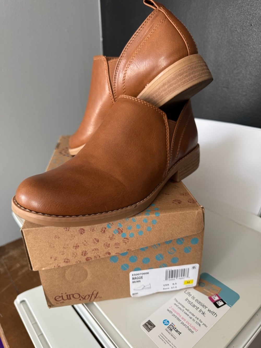 EuroSoft Maggie Women's Ankle Booties in Brown